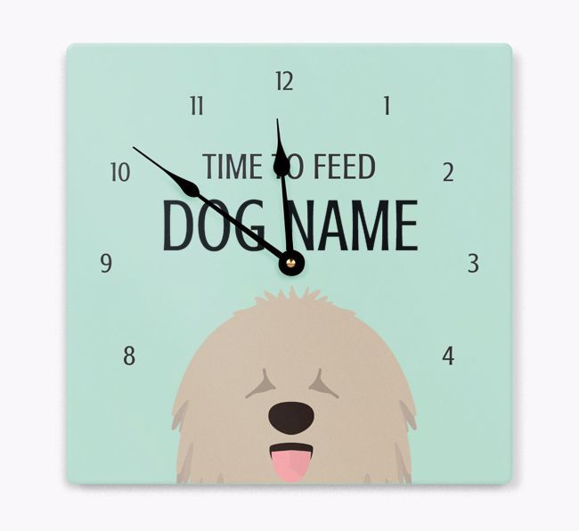 Time To Feed: Personalized {breedFullName} Wall Clock